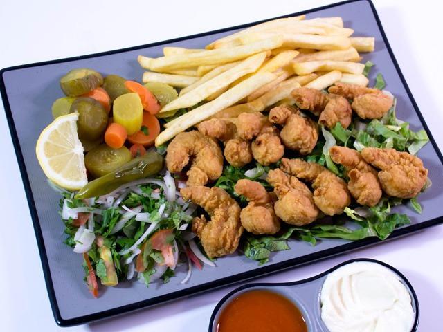 صحن روبيان عل صاج
